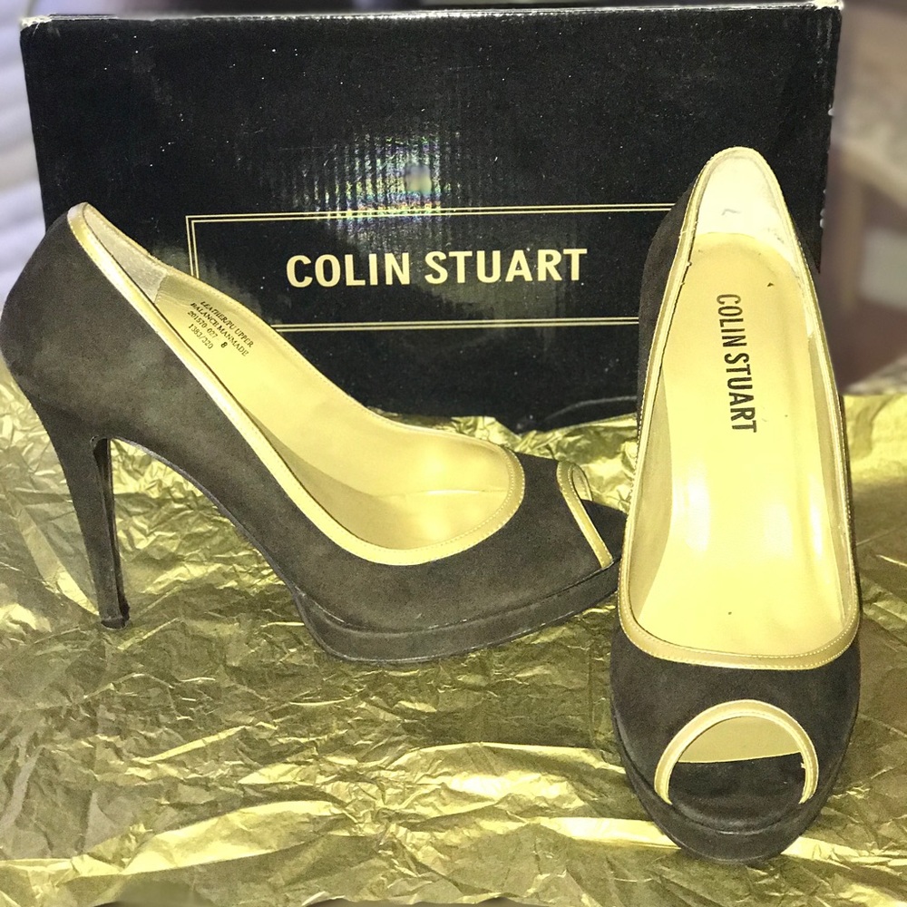 Colin Stuart Heels Brown/ Gold trim